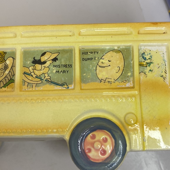 Vintage 1940’s 50’s Mother Goose & Friends Cookie Jar School Bus - Picture 10 of 16